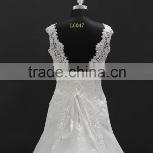 2016 Best Sellinig Dress! Elegant Slim A-line Venice Lace With Delicate Beading Wedding Dress thumbnail-5