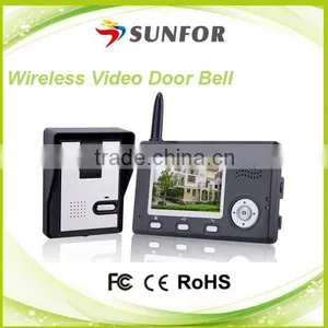 Hot Sales 2.4GHz Digital Frequency Hopping and Encryption Technology Wireless Peephole Camera With Lcd Screen thumbnail-1