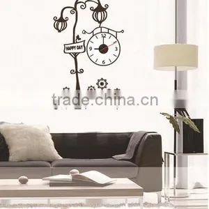 ML-Q016 High Quality Flower Lamp DIY Wall Sticker Clock thumbnail-1