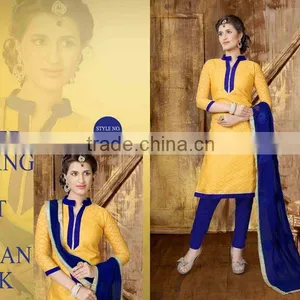 LATEST CHANDERI SALWAR KAMEEZ thumbnail-6