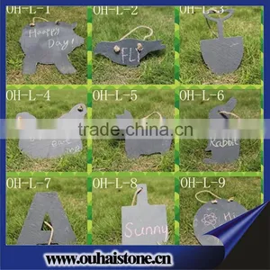 Different Shapes Hanging Slate Blackboard Garden Marker thumbnail-1