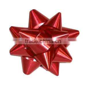 Mini Stick on Red Metallic Bow thumbnail-1