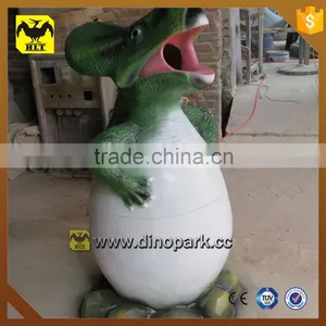 HLT Artistic Dustbin Fiberglass Dinosaur Dustbin For Park thumbnail-2
