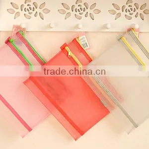 A4 B5 A6 Bump Color Grid Double Zipper Bag Students Learning Stationery to Receive Bag, Pen Bag Pn6420 thumbnail-1