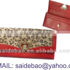 Genuine Leather Ladies Wallet OEM , pu Leather Ladies Wallets ,2014 Hot Selling Wholesale Elegant Leather Lady's Wallet thumbnail-1