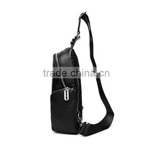 2016 Fashion Men Black Leather Single Strape Shoulder Bags Messenger Bags Dongguan thumbnail-3
