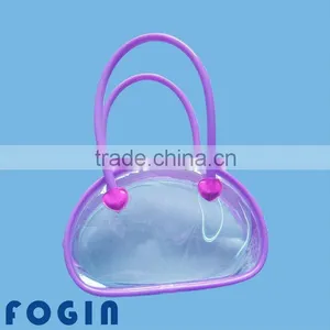 Recyclable Fashion Pvc Cosmetic Packaging Bag With Handle thumbnail-1