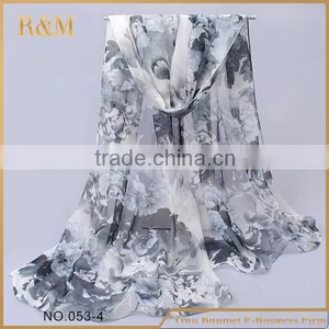 Summer Style Women Butterfly Scarf Silk Fabric Wholesale Cheap thumbnail-1