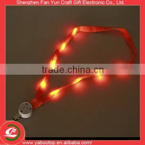 Unique Flashing Polyester Woven LED Lanyard thumbnail-1