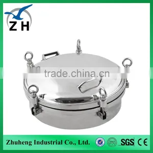High Quality Food Grade Fuel Tanker Stainless Steel Manhole Cover thumbnail-2