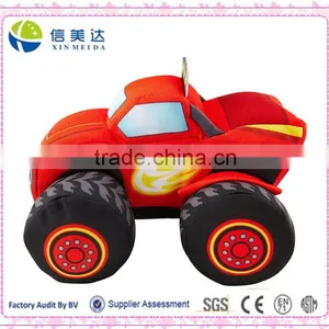 Red Plush Cool Blaze Stuffed Car for Children Games thumbnail-1
