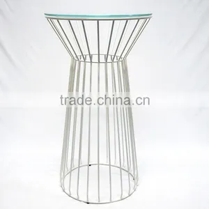 Simple Style Garden Indoor Metal Wire Coffee Table High Bar Table thumbnail-1