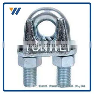 Silver Tone Metal Cable Clip Saddle Clamp 2 Pcs for 5/16" Drop Wire Clamp Clip DIN741 Malleable thumbnail-6
