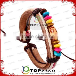 New Product Hot Sale Bead Leather Bracelet Jewelry Adjustable Leather Bracelet thumbnail-1