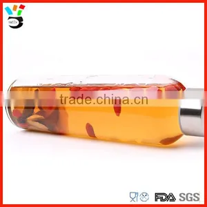 Wholesale Borosilicate Portable 500ml Glass Bottle for Beverages thumbnail-4
