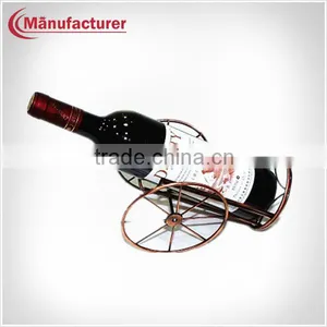 Elegant Western Style Liquor Holder Stand/Bar Wrought Iron Wine Bottle Rack on Display thumbnail-1