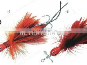 Feather Tail Metal Head Propeller Fishing Lure thumbnail-1