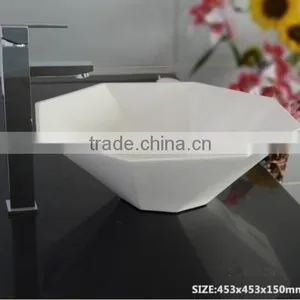 Modern Style Cabinet Wash Basins, Stone Resin Bathroom Wash Basin, Wall Hung Wash Basin thumbnail-5