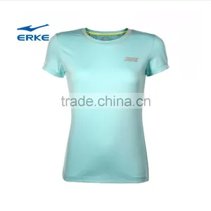 ERKE Wholesale Brand Round Neck Blank Quick Dry Short Sleeve Womens Polyester t Shirt thumbnail-1