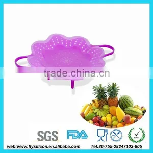 Multifunction Stable Flower Shaped Silicone Basket &steamer thumbnail-1