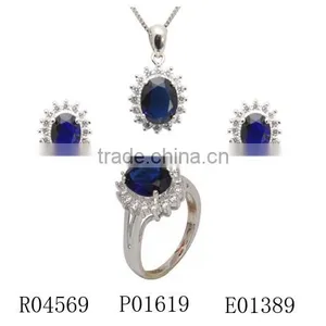Fashion Wholesale Necklace Charms 18K Gold Or 925 Sterling Silver Plated Brass Jewelry Sets thumbnail-1