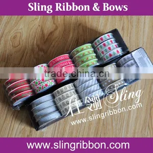 16mm Polyester Custom Grosgrain/Satin Printed Ribbon thumbnail-1