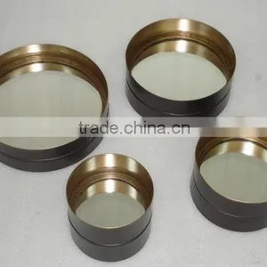 Round Mirrors Antq. Brass S/4 thumbnail-1