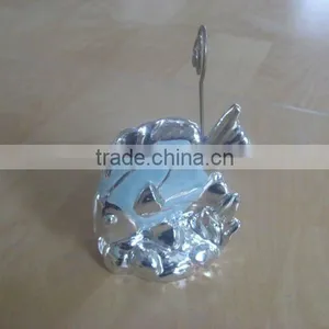 Porcelain Plated Silver Fish Business Card Holder thumbnail-1