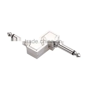 Z Type Audio Adaptors 6.35mm 1/4" Plug Connecting Jack Zinc Alloy Connector for Electric Effect Pedal thumbnail-1