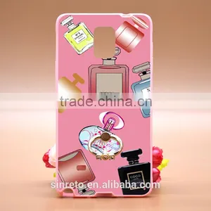 Phone Case For Samsung Note4 Slim Prefume TPU+PC With Metal Ring thumbnail-1