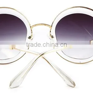 ADE WU Reminiscent Wholesale Metal Temple Sunglass Round SMU 12NS thumbnail-6
