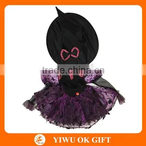 Polyester Witch Lace Cosplay Costume For Kids thumbnail-3