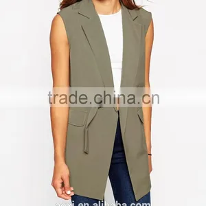 Plain Dyed Belt Waist Simple Style Fashioal Girl Charming Coat thumbnail-4