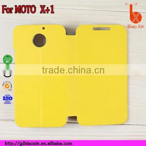 Yellow Hot Pressing Leather Wallet Slot Style Moile Phone Case Cover for Motorola x thumbnail-2