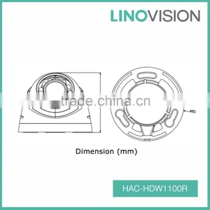 High Speed 1Megapixel 720P Mini Dome HDCVI Camera With 20m Smart IR LED thumbnail-2
