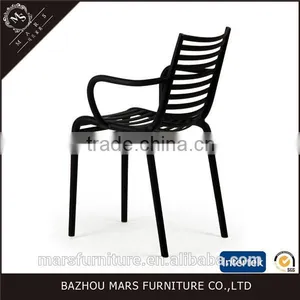 Cheap Plastic Dining Chairs With Armrest Modern thumbnail-3