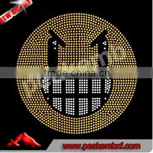 Wholesale Emoji Rhinestone Transfer Iron On Hotfix Motif For Kids T-shirt Customized Design thumbnail-2