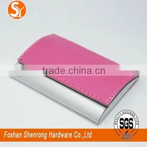 2015 New Product Ladies Favorate Red /pink/purple Color Leather id /name Card Holder With Concise Design thumbnail-4