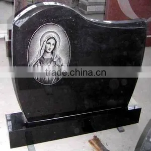 Shanxi Black Granite Tombstone for Sale thumbnail-1