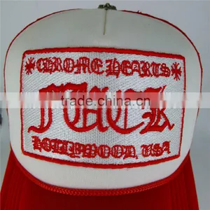 5-Panel High Profile Cheap Trucker Caps Mesh Caps With Embroidery Patch Logo thumbnail-5