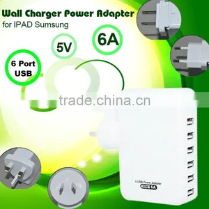 New uk 3 Pin Plug 4 5 6 7 8 Port USB AC Power Multi Adapter Travel Wall Charger US EU UK AU Plug 10W 30W 35W 5V 2A 3.1A 4A 6A 7A thumbnail-1