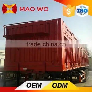 Low Price Tri-axle Open Van Transport Semi Trailer for Sale Export Africa thumbnail-4