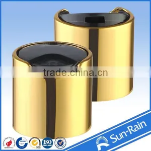 Hot China-made Yuyao Nonspill Feature 24/410 Alu Gold Press Top Cap thumbnail-1