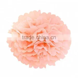 10" Orange Tissue Paper Flowers Pom Poms for Wedding Party Decoration thumbnail-1