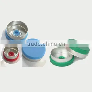 20mm Flip off Cap of Aluminium and Plastic for Medical Vial and Glass Infusion Bottle thumbnail-2
