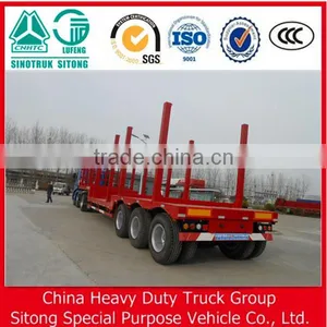 China Farm Trailer 70T Wood Transport Semi Trailer for Sale thumbnail-4