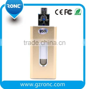 Custom Logo 2.0 Otg 3 in 1 128g USB Flash Drive for IPhone and Android PC thumbnail-2