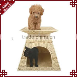 S&D Eco-friendly Natural Water Hyacinth Pet Basket Cat House,dog Bed thumbnail-1