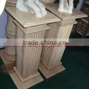 CUSTOM DESIGN VERONA BEIGE MARBLE PEDESTALS thumbnail-3