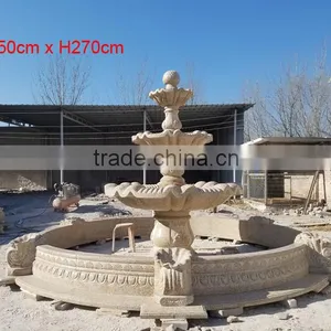 Stone Garden Products Cheap Yellow Granite 3 Tier Water Fountains thumbnail-2
